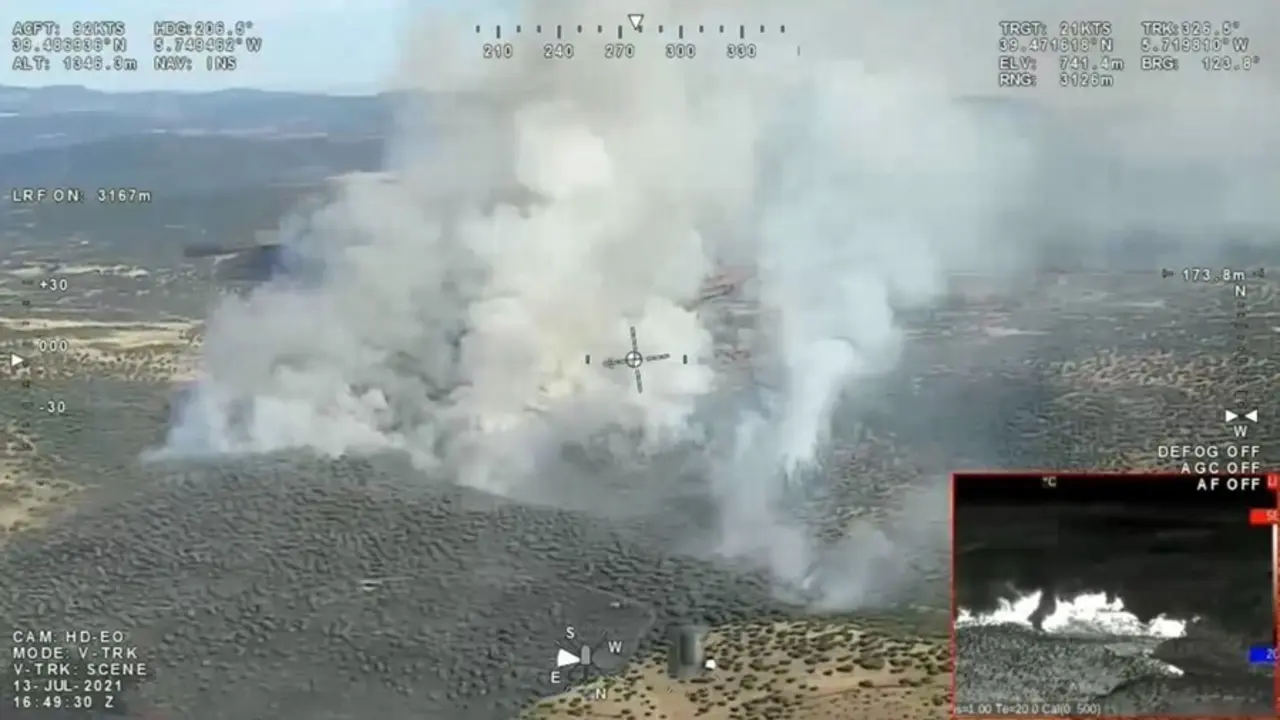 Incendio forestal en Madro&ntilde;era (C&aacute;ceres)
