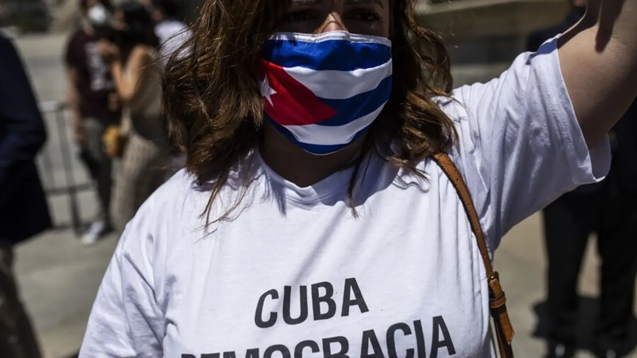 Imagen de las protestas contra el Gobierno de Cuba.