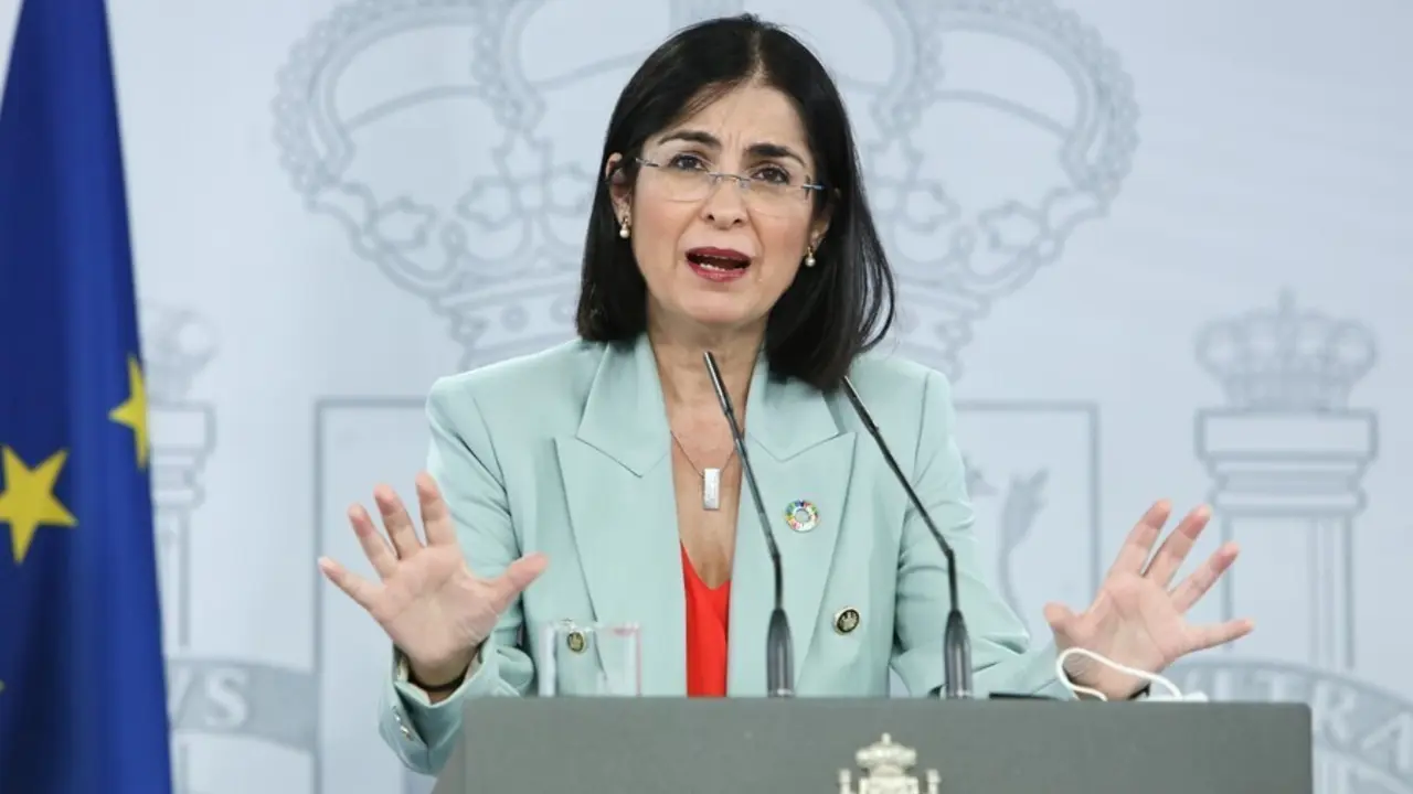 La ministra de Sanidad, Carolina Darias, durante la rueda de prensa posterior al Consejo Interterritorial de Salud, a 14 de julio de 2021, en Madrid (Espa&ntilde;a).