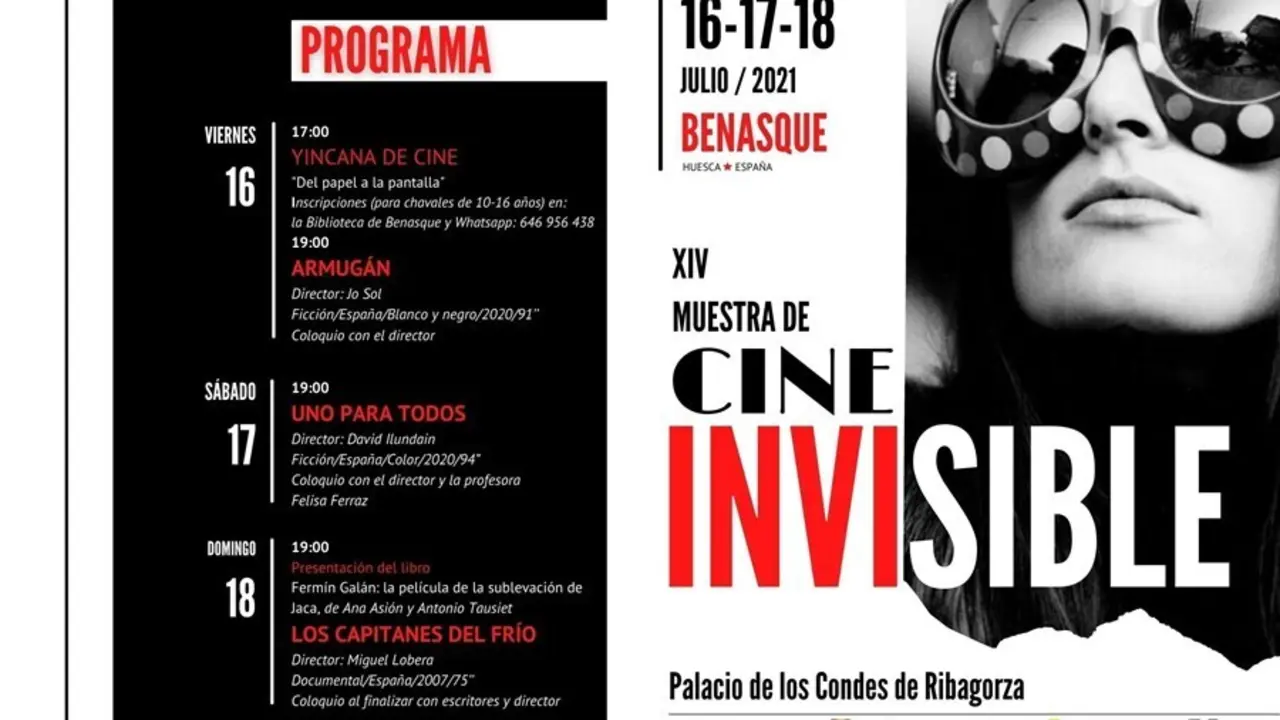 Cartel de  la decimocuarta edici&oacute;n de la Peque&ntilde;a Muestra de Cine Invisible de Benasque