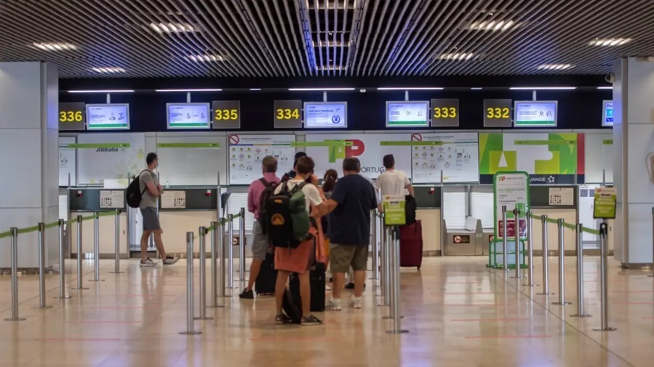 Aeropuerto Adolfo-Su&aacute;rez Madrid Barajas en Madrid, (Espa&ntilde;a). 