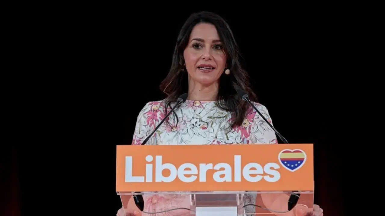 La presidenta de Ciudadanos, In&eacute;s Arrimadas, en el acto de clausura de la convenci&oacute;n pol&iacute;tica del partido celebrada en Madrid.
