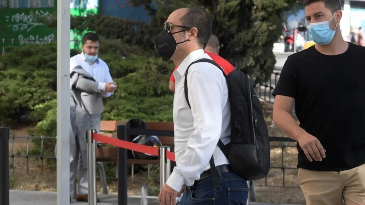 El tesorero de Podemos, Daniel de Frutos, acude a declarar por el caso 'ni&ntilde;era', en los Juzgados de Plaza Castilla, a 19 de julio de 2021, en Madrid (Espa&ntilde;a). 