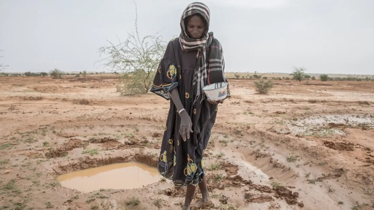 Archivo - Una mujer plantando en la regi&oacute;n de Tahoua, en N&iacute;ger