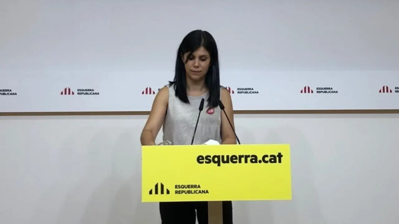 La secretaria general adjunta y portavoz de ERC, Marta Vilalta, en rueda de prensa el 19 de julio de 2021.