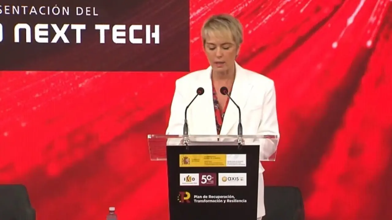 La secretaria de Estado de Digitalizaci&oacute;n e Inteligencia Artificial, Carme Artigas, durante la presentaci&oacute;n de NextTech