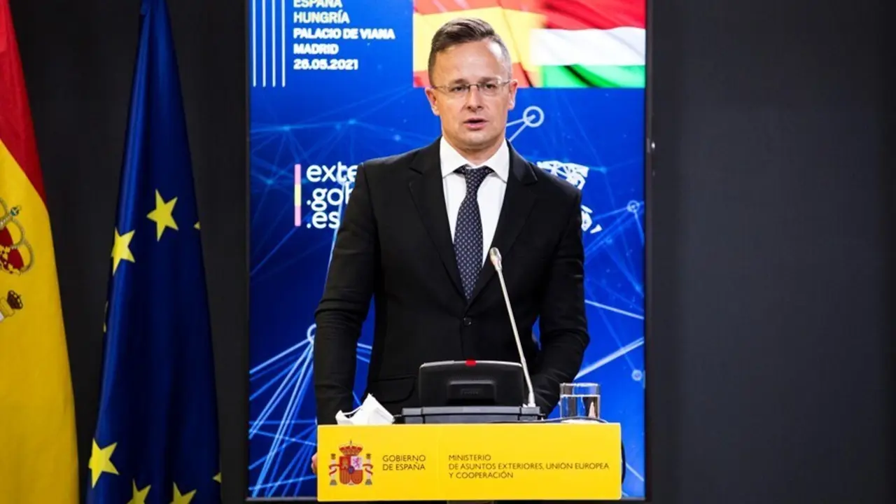 Archivo - El ministro de Asuntos Exteriores de Hungr&iacute;a, P&eacute;ter Szijj&aacute;rt&oacute;.