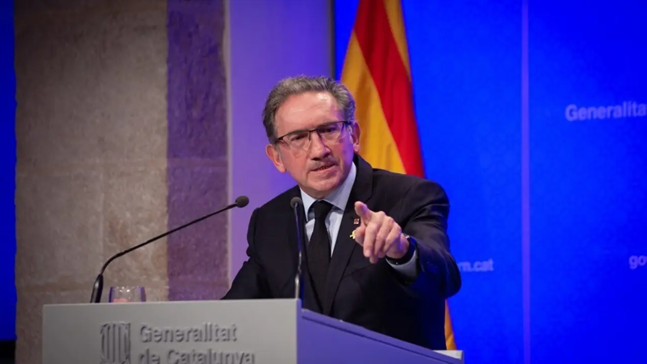 El conseller de Econom&iacute;a y Hacienda, Jaume Gir&oacute;, interviene en una rueda de prensa posterior a una reuni&oacute;n del Consell Executiu, a 20 de julio de 2021, en la Generalitat de Catalu&ntilde;a, Barcelona, Catalunya, (Espa&ntilde;a). Durante la rueda de prensa, la Generalit
