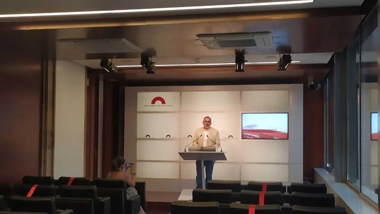 Rueda de prensa Carlos Carrizosa (Cs) el 20 de julio de 2021.