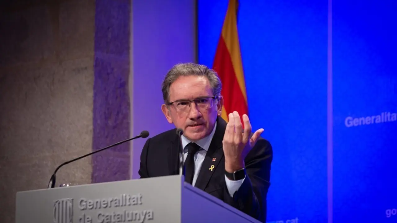 El conseller de Econom&iacute;a y Hacienda, Jaume Gir&oacute;, interviene en una rueda de prensa posterior a una reuni&oacute;n del Consell Executiu, a 20 de julio de 2021, en la Generalitat de Catalu&ntilde;a, Barcelona, Catalunya, (Espa&ntilde;a). Durante la rueda de prensa, la Generalit