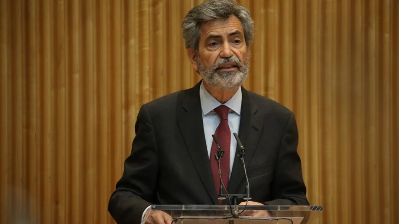 Archivo - El presidente del CGPJ, Carlos Lesmes, interviene en la jornada en el Congreso de los Diputados sobre el Estado Abierto,a 17 de mayo de 2021, en Madrid (Espa&ntilde;a). 