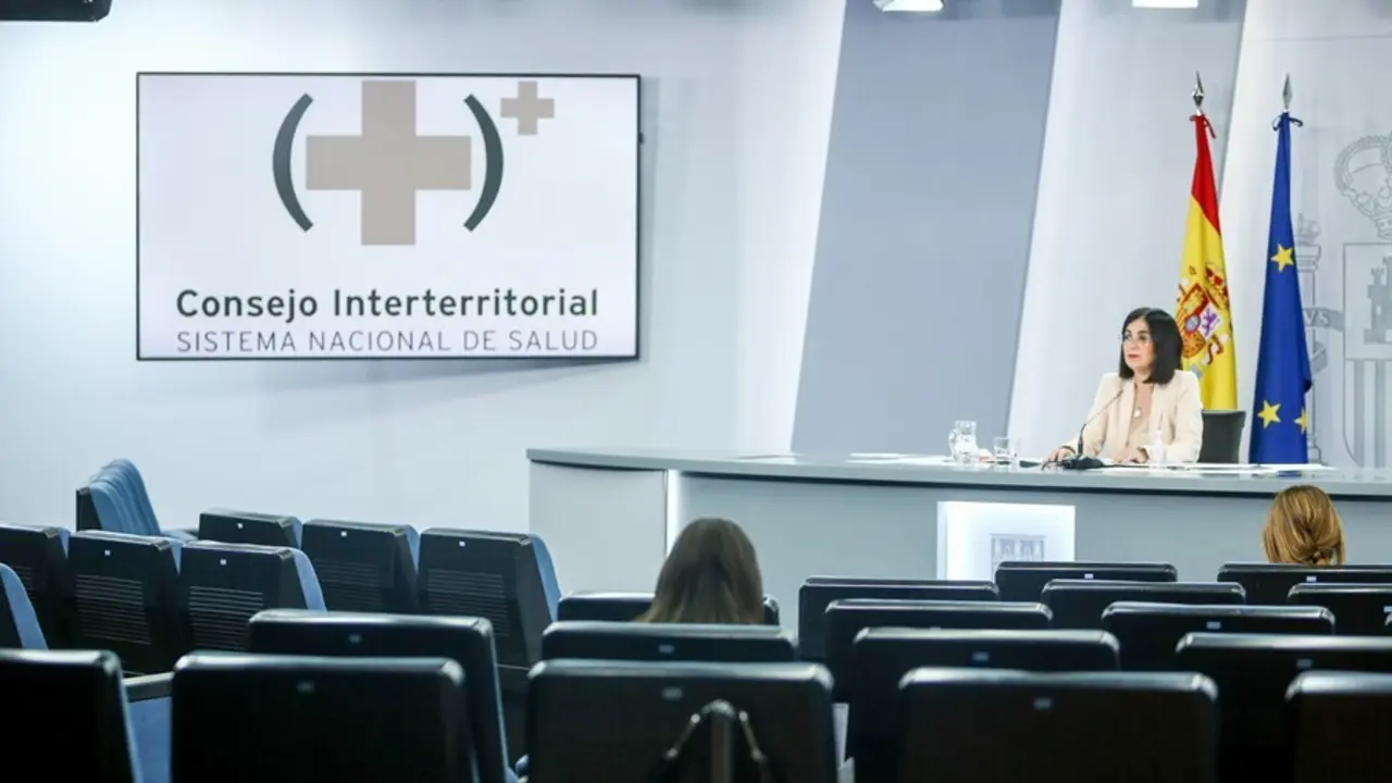 La ministra de Sanidad, Carolina Darias, interviene en la rueda de prensa posterior al Consejo Interterritorial de Salud, a 20 de julio de 2021, en Madrid (Espa&ntilde;a). 