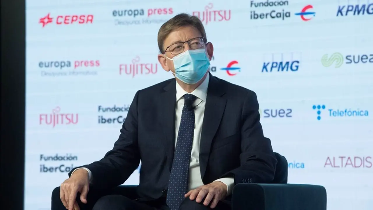 El presidente de la Generalitat valenciana, Ximo Puig, protagoniza un Desayuno Informativo de Europa Press en el Auditorio El Beatriz Madrid, a 21 de julio de 2021, en Madrid (Espa&ntilde;a).