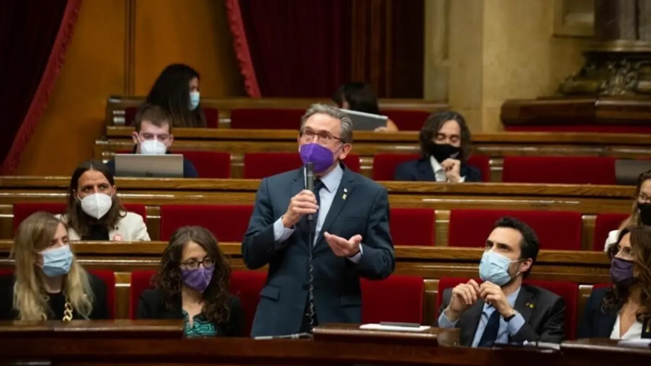 El conseller de Econom&iacute;a y Hacienda de la Generalitat, Jaume Gir&oacute;, en el pleno del Parlament del 21 de julio de 2021.