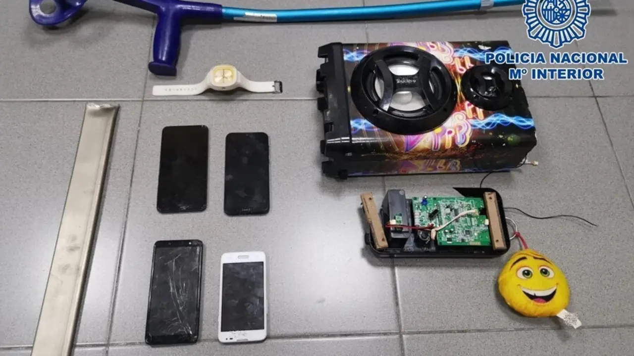 Material incautado por la Polic&iacute;a Nacional