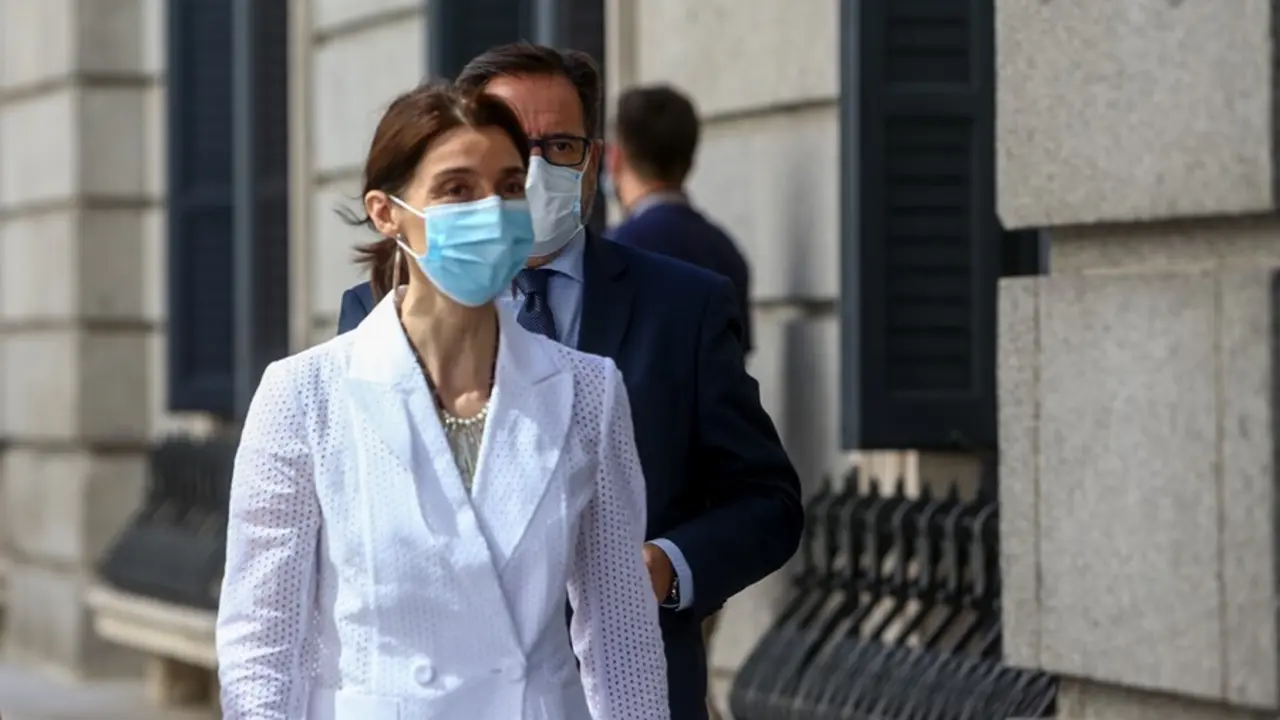 La presidenta del Senado, Pilar Llop, a su llegada al acto en recuerdo y homenaje a las v&iacute;ctimas del terrorismo, en el Sal&oacute;n de Sesiones del Congreso de los Diputados, a 27 de junio de 2021, en Madrid (Espa&ntilde;a). El congreso organiza este homenaje cada a&ntilde;o 