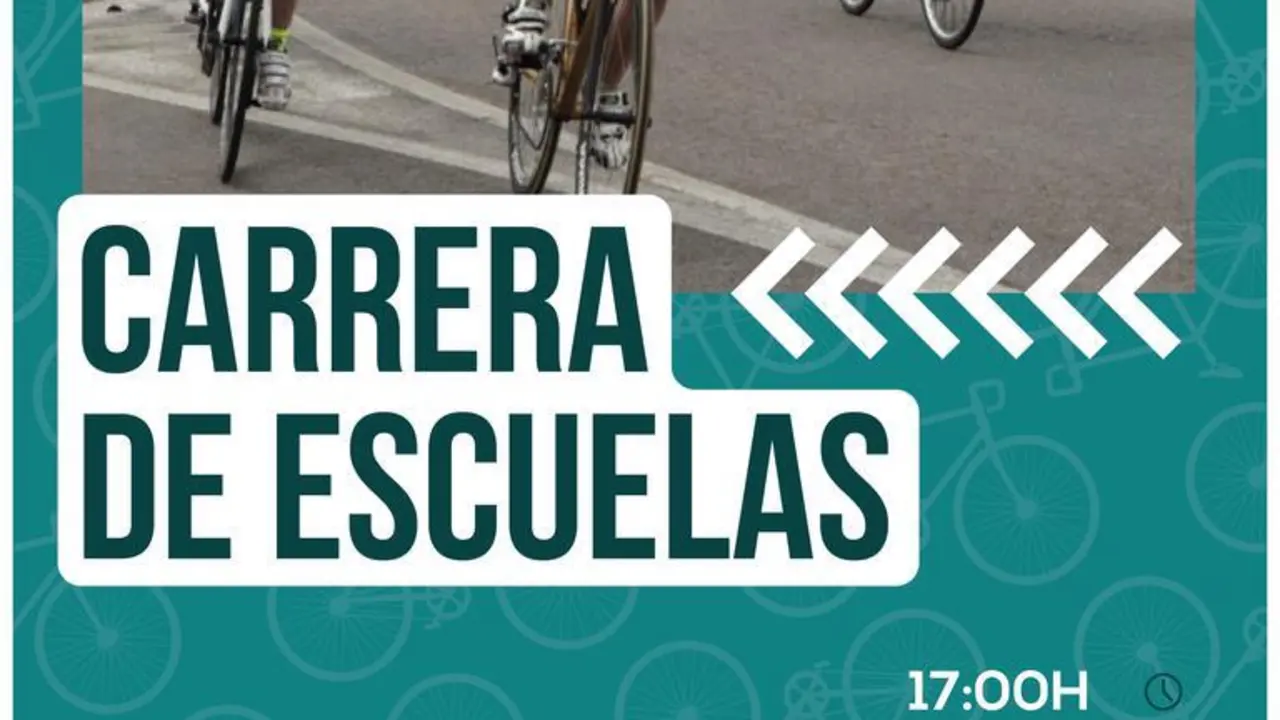 Cartel de la carrera de escuelas de ciclismo de Cantabria.