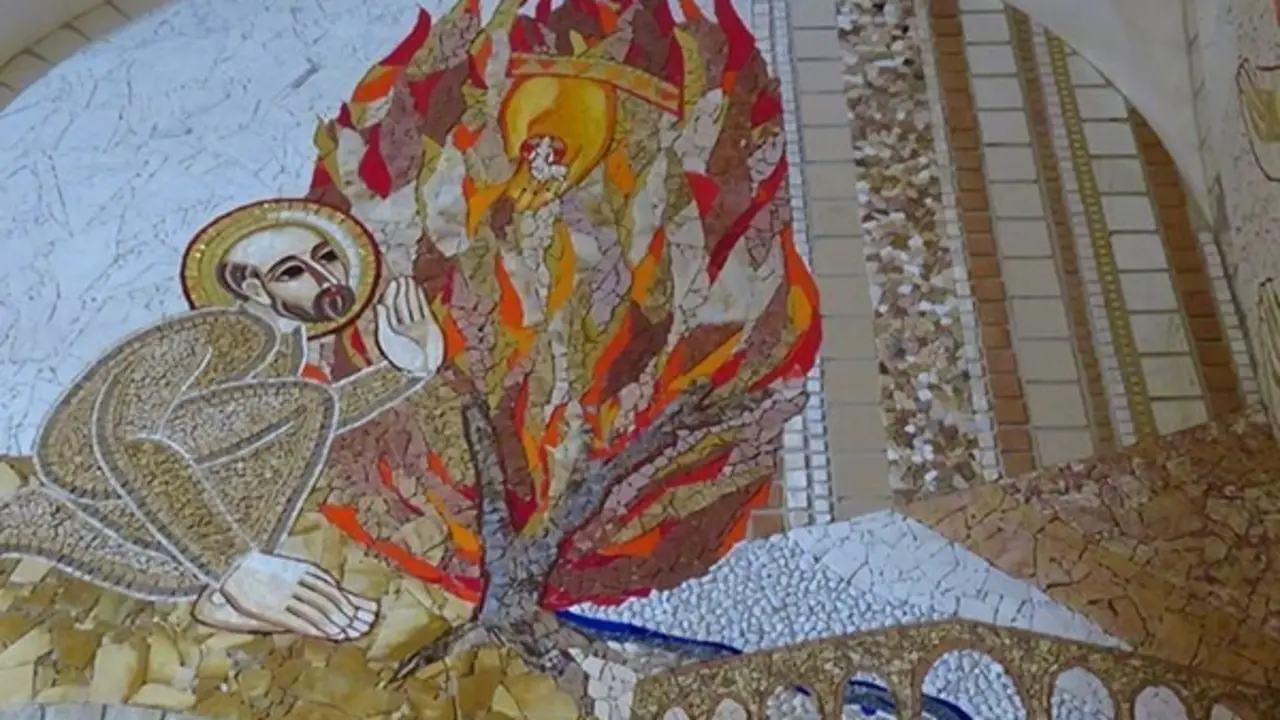 Mosaico del artista Marko Rupnik, sobre Ignacio de Loyola.