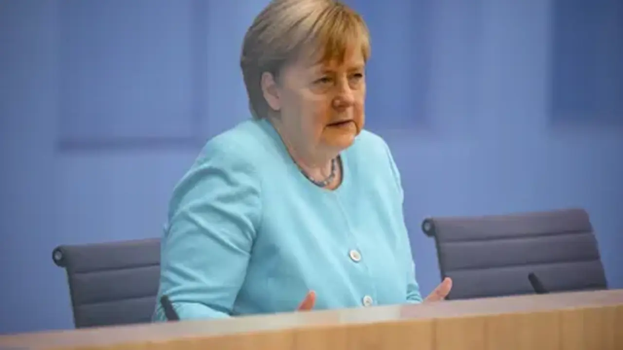 Angela Merkel habl&oacute; en su conferencia de prensa anual de verano en Berl&iacute;n el jueves. Fotograf&iacute;a: Emmanuele Contini/NurPhoto/Rex/Shutterstock