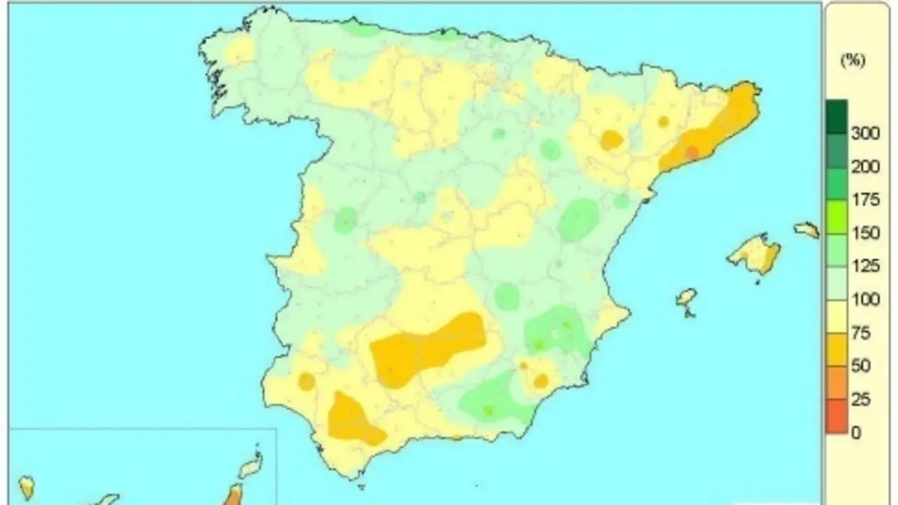 El balance h&iacute;drico acumula un d&eacute;ficit de lluvias del 7% hasta el 20 de julio de 2021.