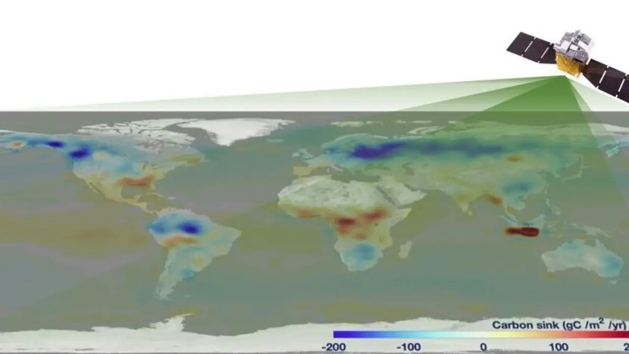 El primer mapa de flujo de carbono global derivado de la observaci&oacute;n de TanSat.