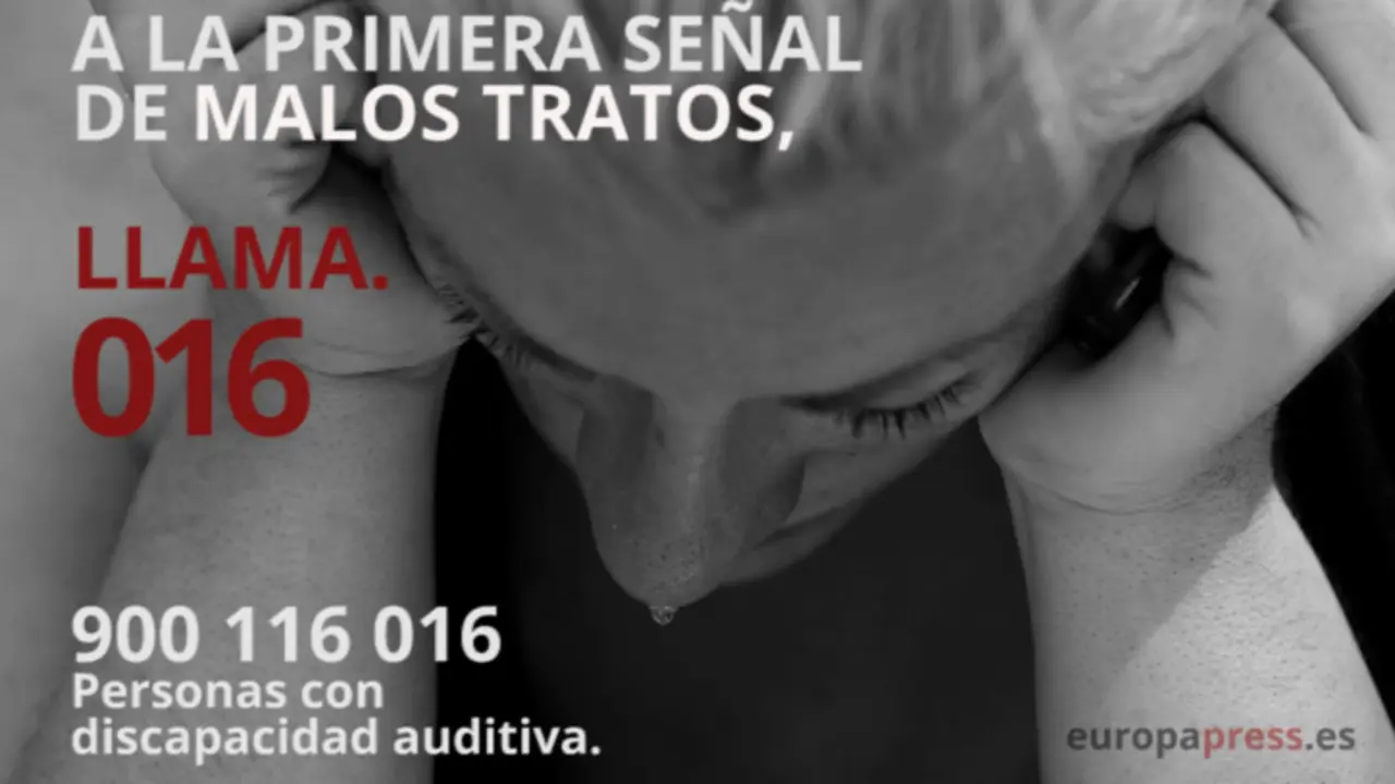Archivo - Violencia de g&eacute;nero, tel&eacute;fono 016