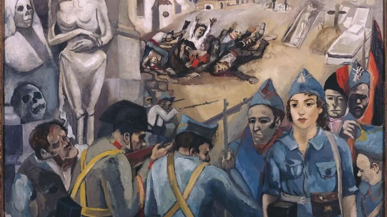 Celso Lagar 'Guerra Civil'. Museo Centro de Arte Reina Sof&iacute;a en dep&oacute;sito en el MNAC