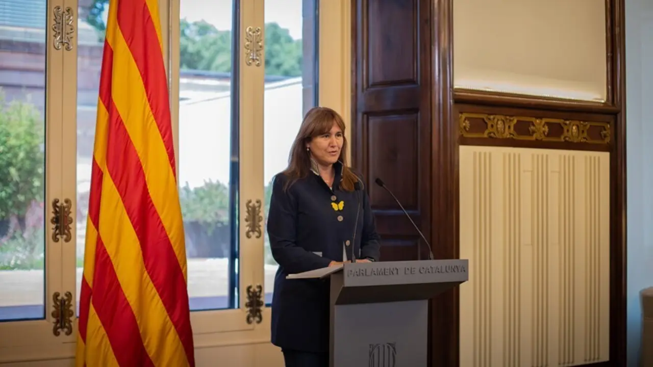Archivo - La presidenta del Parlament, Laura Borr&agrave;s