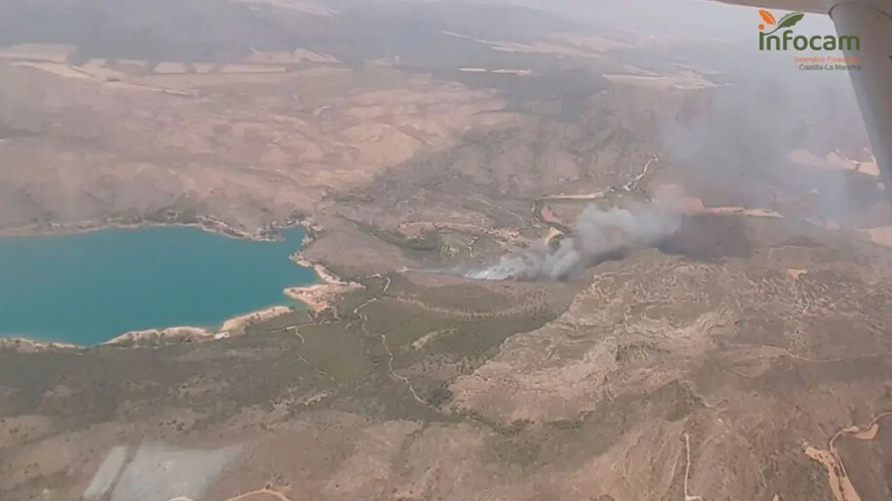 Incendio en Li&eacute;tor (Albacete)