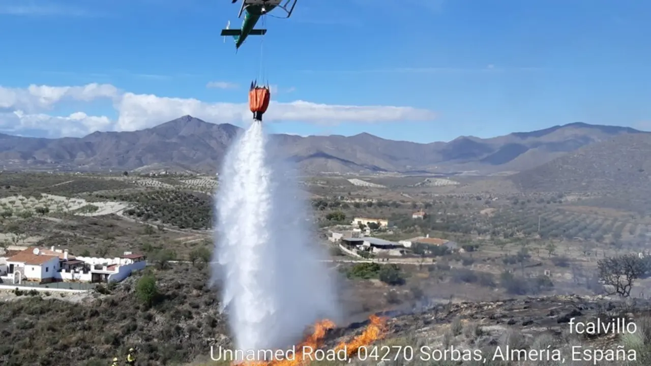 Almer&iacute;a.- Incendios.- Estabilizado el incendio de Sorbas 