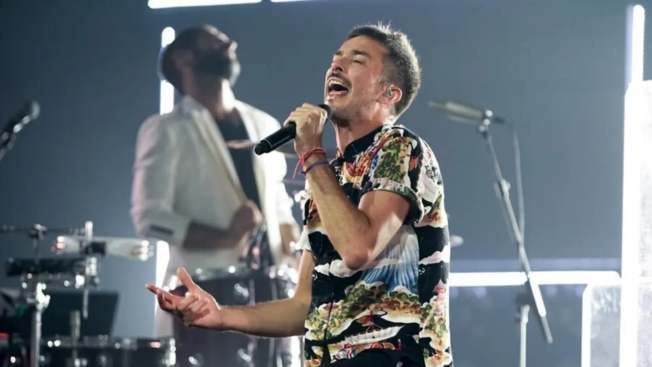 El grupo Vetusta Morla durante su actuaci&oacute;n en el Teatro Real de Madrid, a 26 de julio de 2021, en Madrid, (Espa&ntilde;a). 