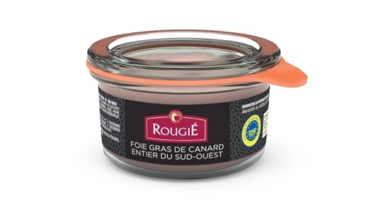 Foie gras de canard entier du sud ouest de la marca ROUGIE.