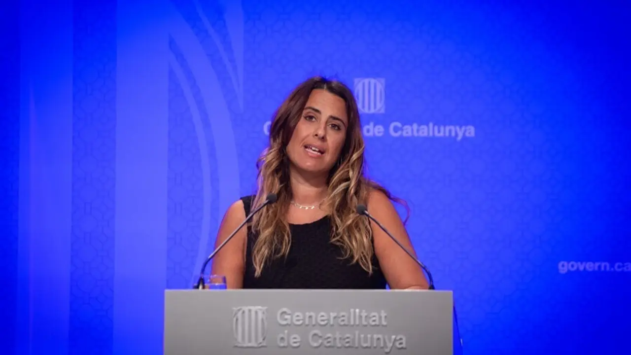 La portavoz del Govern de Catalu&ntilde;a, Patricia Plaja, interviene en una rueda de prensa posterior a una reuni&oacute;n del Consell Executiu del Govern de Catalu&ntilde;a, en Barcelona, Catalu&ntilde;a, (Espa&ntilde;a). 