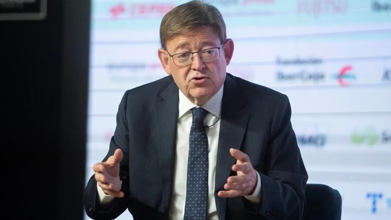El presidente de la Generalitat valenciana, Ximo Puig, interviene en un Desayuno Informativo de Europa Press en el Auditorio El Beatriz Madrid, a 21 de julio de 2021, en Madrid (Espa&ntilde;a).