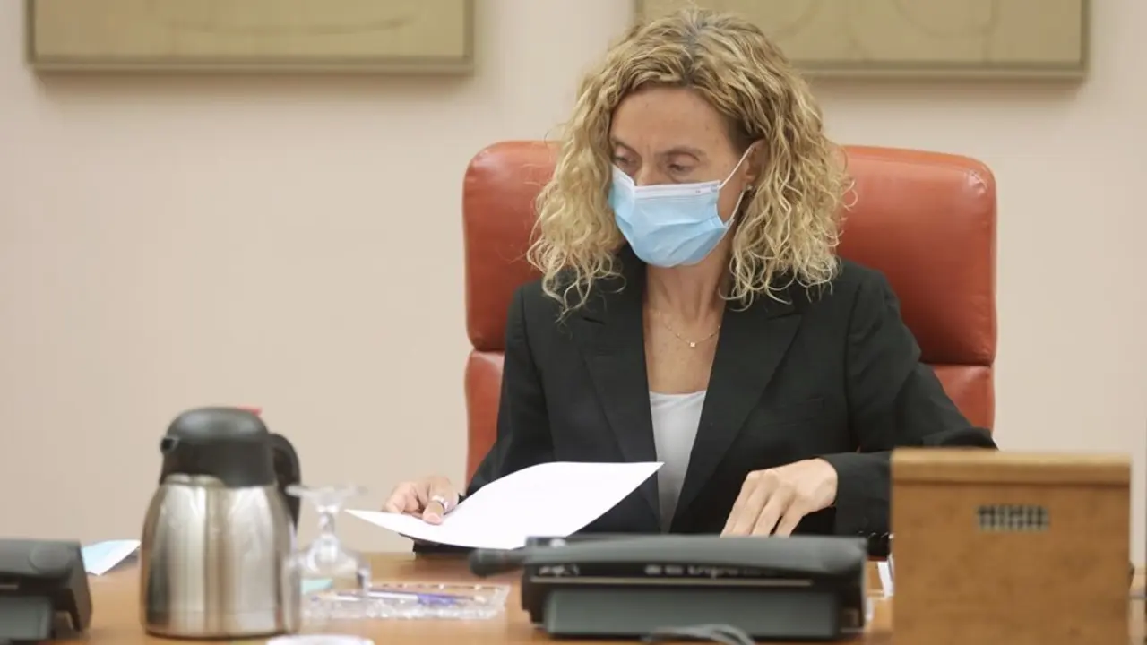 La presidenta del Congreso de los Diputados, Meritxell Batet, durante una sesi&oacute;n de la Diputaci&oacute;n Permanente en el Congreso de los Diputados, a 21 de julio de 2021, en Madrid (Espa&ntilde;a).