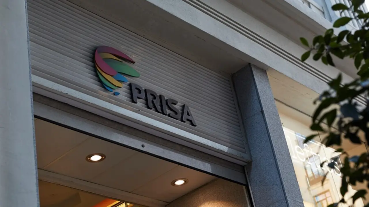 Archivo - Logo de Grupo Prisa en domicilio Social, en la Gran V&iacute;a, 32 de Madrid (Espa&ntilde;a), a 19 de noviembre de 20202.