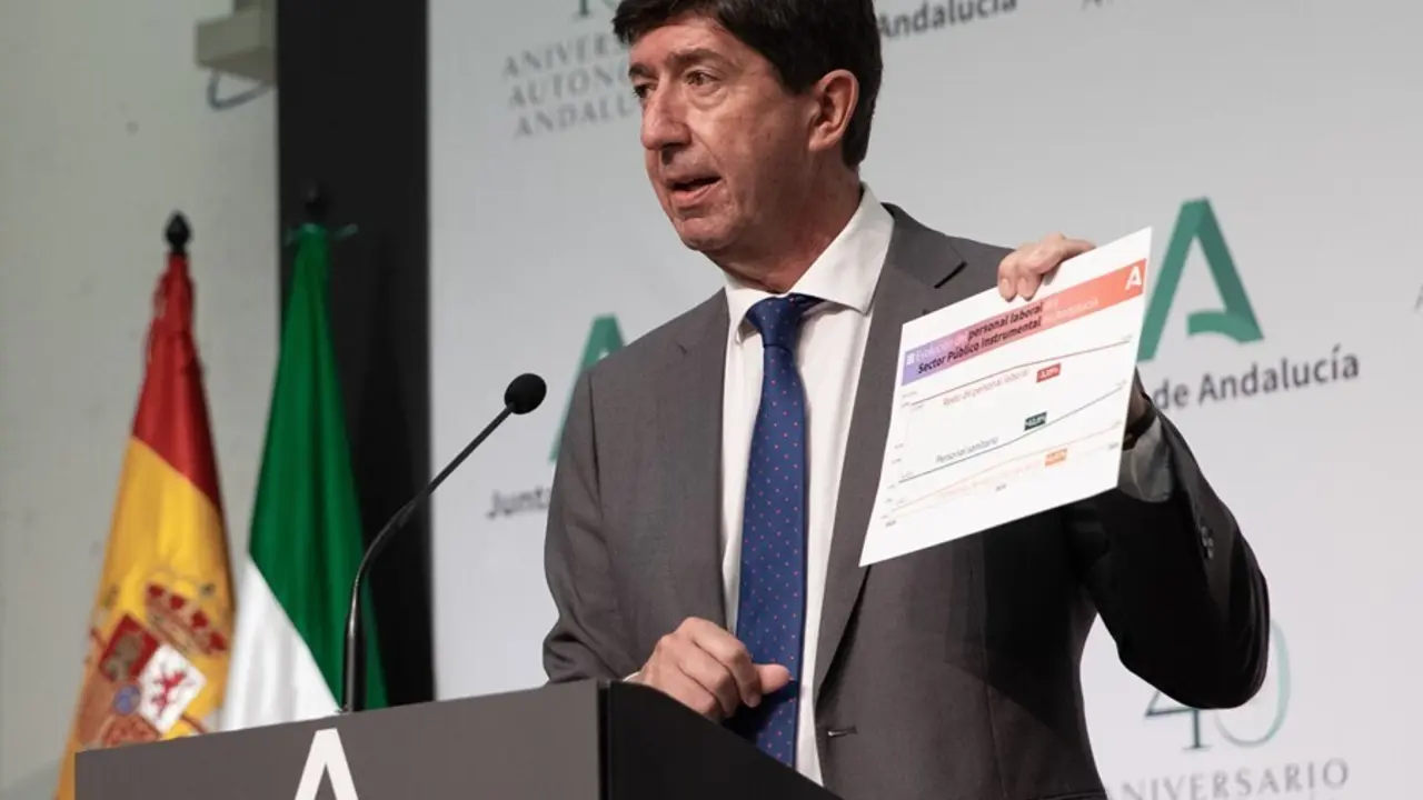 El vicepresidente de la Junta y consejero de Turismo, Regeneraci&oacute;n, Justicia y Administraci&oacute;n Local, Juan Mar&iacute;n; en una foto de archivo.