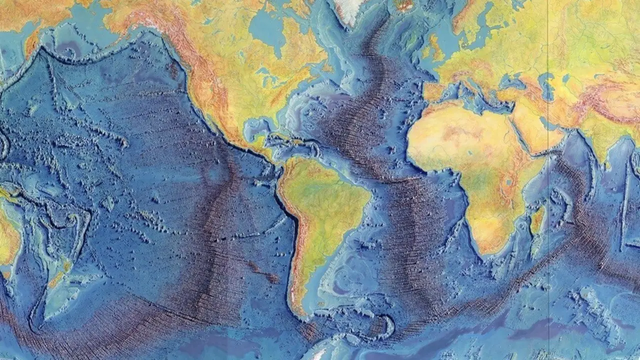 Mapa mundial del suelo oce&aacute;nico