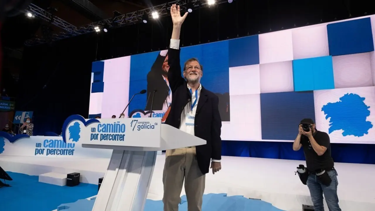 El ex presidente del Gobierno Mariano Rajoy, en el 17&ordm; Congreso del PP de Galicia