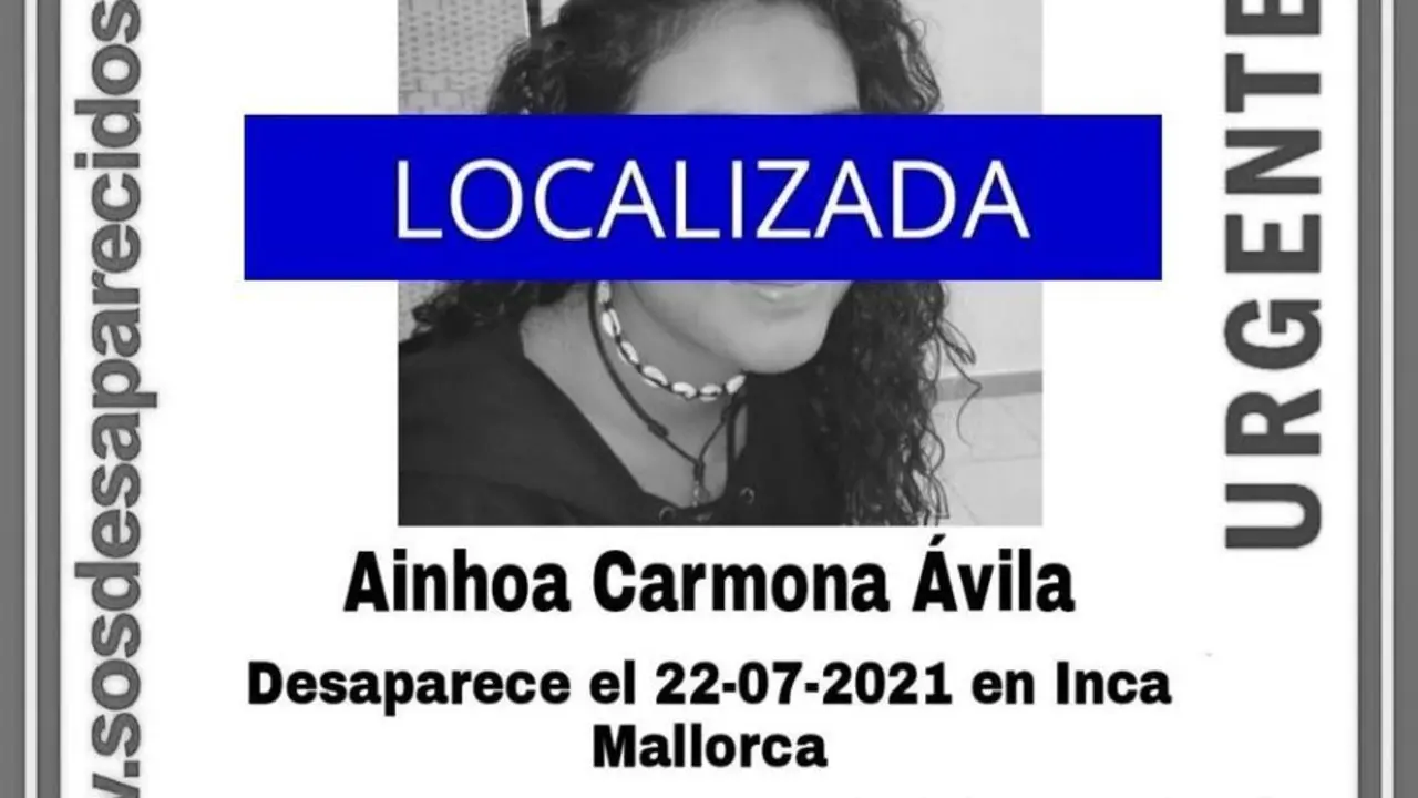 Localizan a la menor desaparecida en Inca (Mallorca) hace una semana.