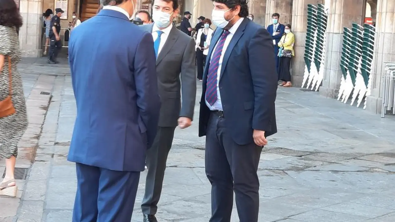 Imagen del presidente del Gobierno murciano en Salamanca