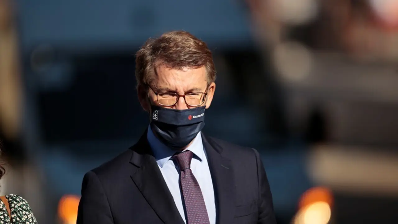 El presidente de la Xunta de Galicia, Alberto N&uacute;&ntilde;ez Feij&oacute;o, a su llegada al Convento de San Esteban para celebrar la XXIV Conferencia de Presidentes.