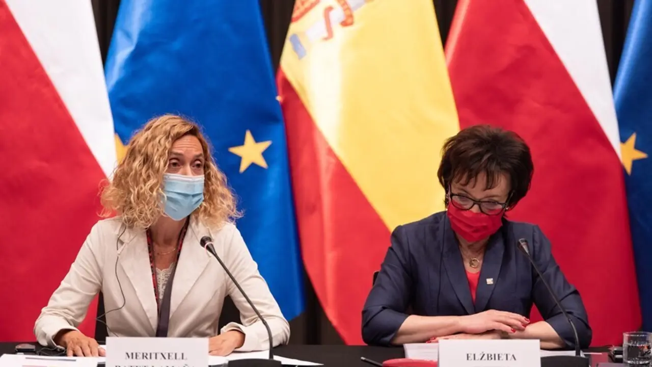 La presidenta del Congreso, Meritxell Batet, interviene en el Foro Parlamentario de Espa&ntilde;a y Polonia