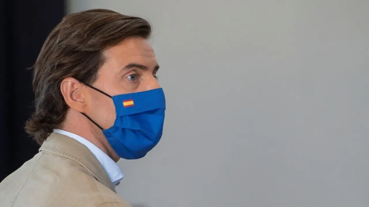 El vicesecretario de Comunicaci&oacute;n del PP, Pablo Montesinos,  participa en las jornadas 'Los retos de las democracias descentralizadas: Espa&ntilde;a y Alemania', en el C&iacute;rculo de Bellas Artes, a 16 de julio de 2021, en Madrid (Espa&ntilde;a). Las jornadas son organizad