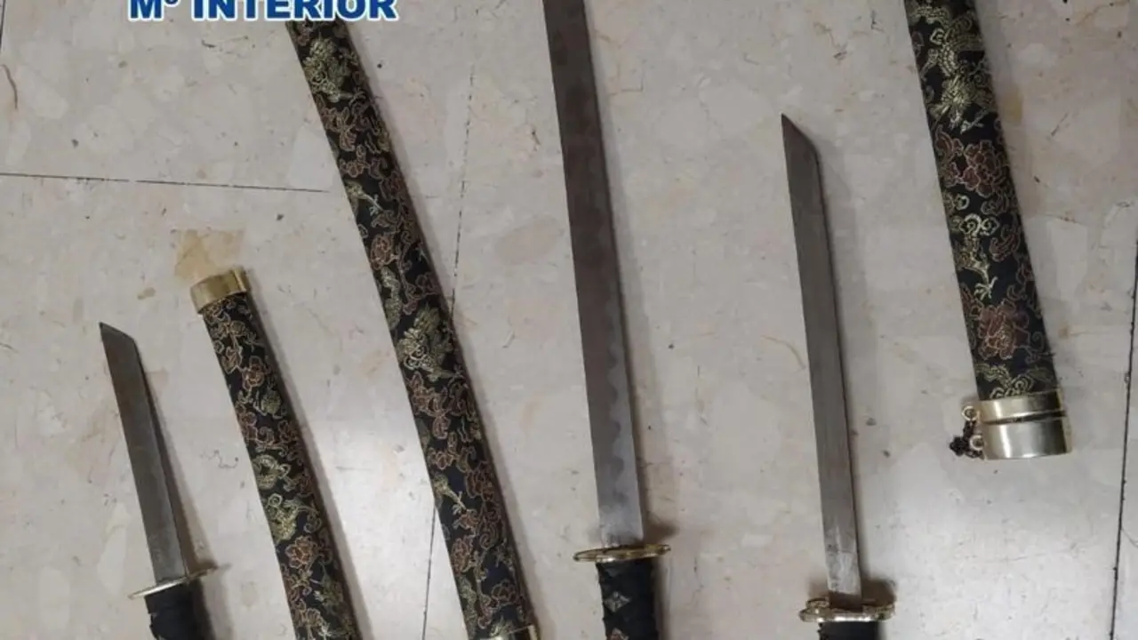Katanas incautadas