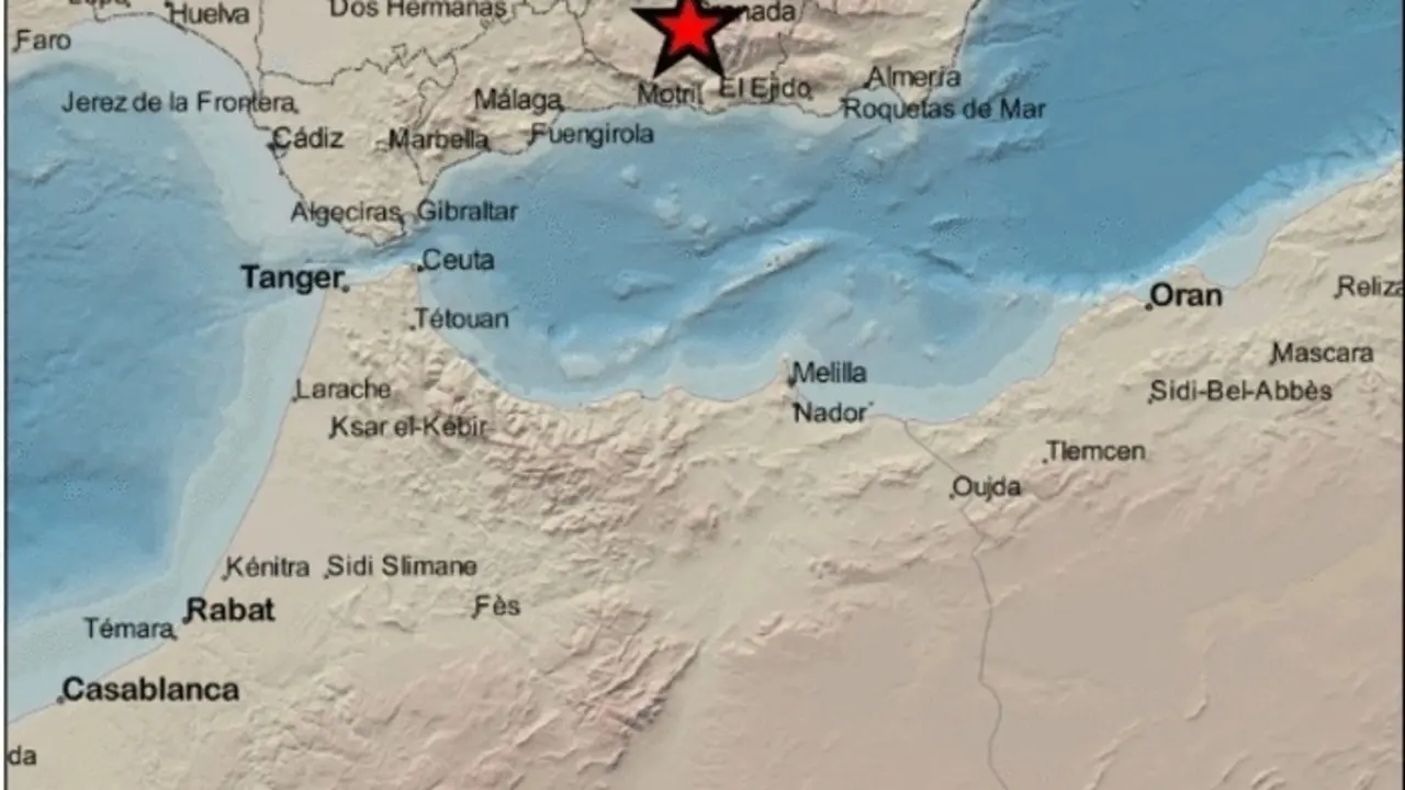 Terremoto de magnitud 2,5 y epicentro en Hu&eacute;tor Vega (Granada) registrado este lunes.