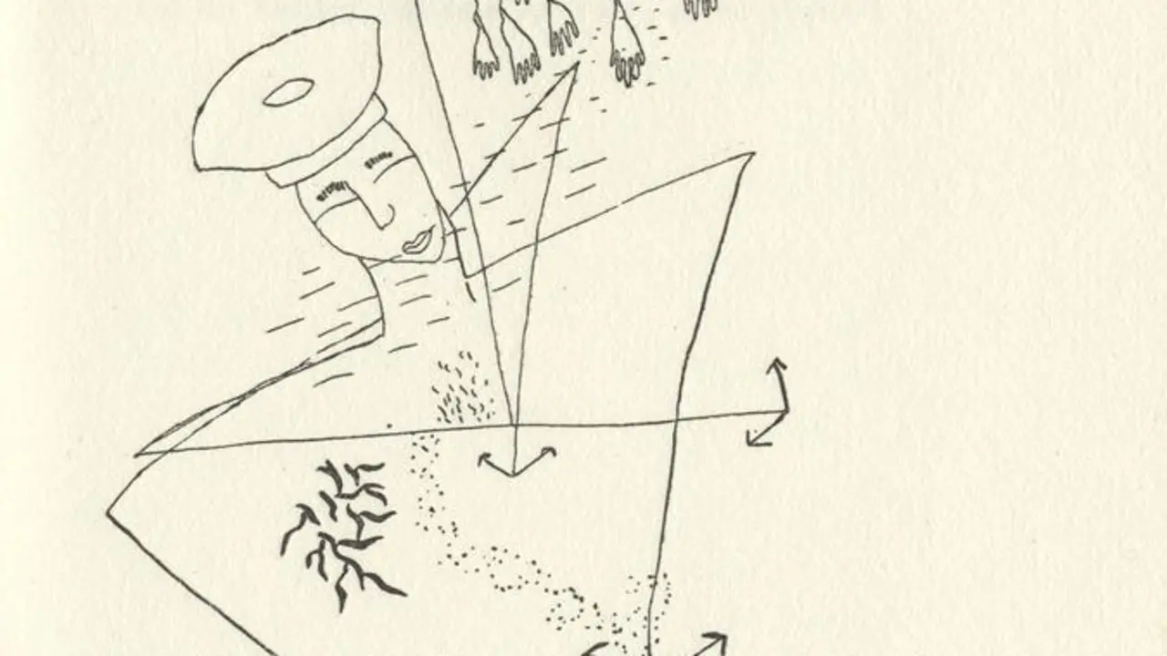 Dibujo de Federico Garc&iacute;a Lorca que se puede ver en la exposici&oacute;n