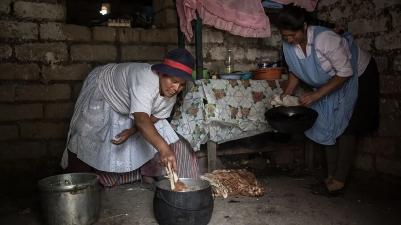 Archivo - Mujeres cocinando en Per&uacute;