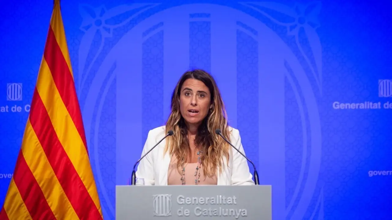 La portavoz del Govern, Patr&iacute;cia Plaja, ofrece una rueda de prensa tras una reuni&oacute;n del Consejo Ejecutivo de la Generalitat, a 3 de agosto de 2021, en Barcelona, Catalu&ntilde;a, (Espa&ntilde;a). Esta comparecencia se produce un d&iacute;a despu&eacute;s de que el Gobierno de Espa&ntilde;a