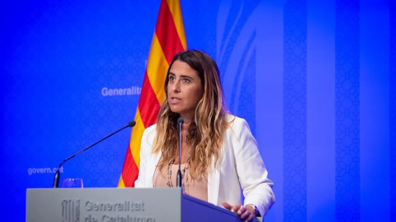 La portavoz del Govern, Patr&iacute;cia Plaja, ofrece una rueda de prensa tras una reuni&oacute;n del Consejo Ejecutivo de la Generalitat, a 3 de agosto de 2021, en Barcelona, Catalu&ntilde;a, (Espa&ntilde;a). Esta comparecencia se produce un d&iacute;a despu&eacute;s de que el Gobierno de Espa&ntilde;a